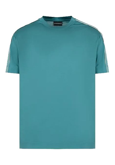 Lyocell-blend jersey T-shirt with embossed ASV logo tape EMPORIO ARMANI | T-shirt | 3D1TD3 1JUVZ0779